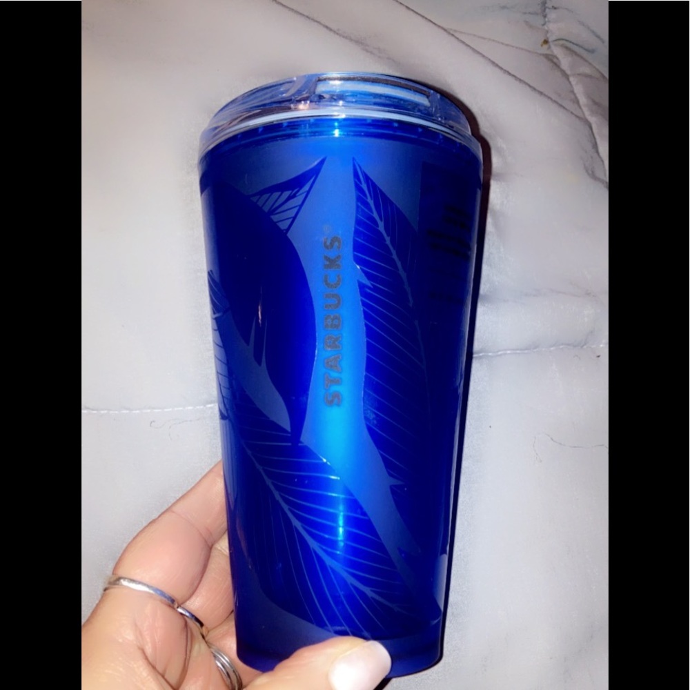 Blue Starbucks cup